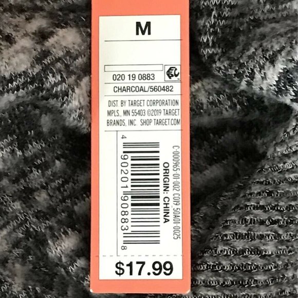 Colsie Cropped Sweater Gray Marled Crew Neck Sz M - Picture 7 of 8